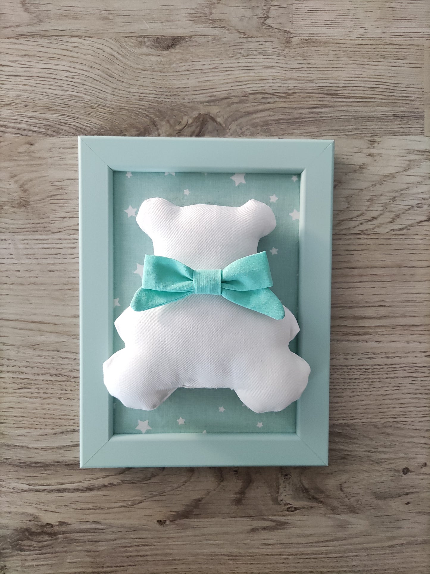 Quadretto nascita verde acqua