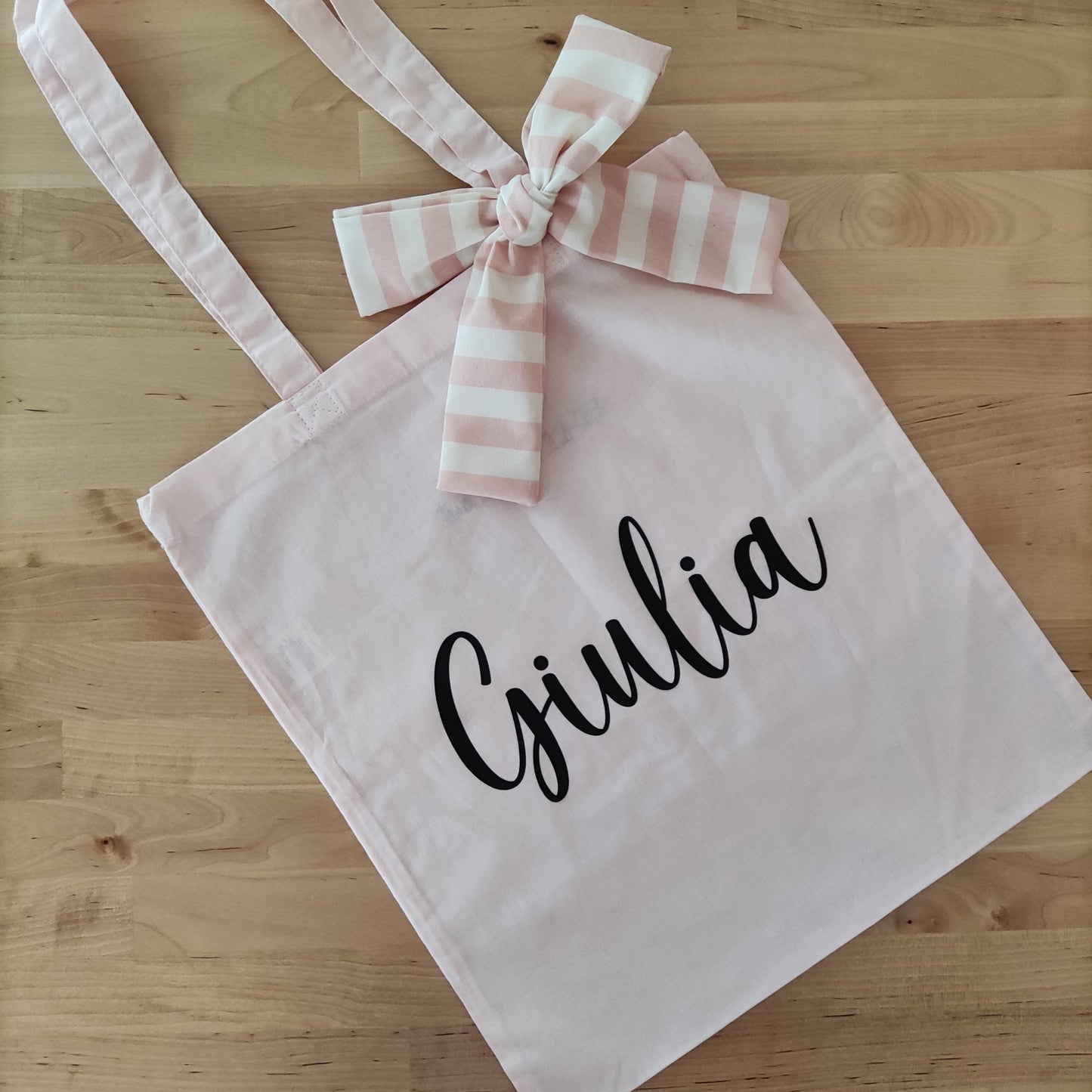 Shopper con nome e fiocco