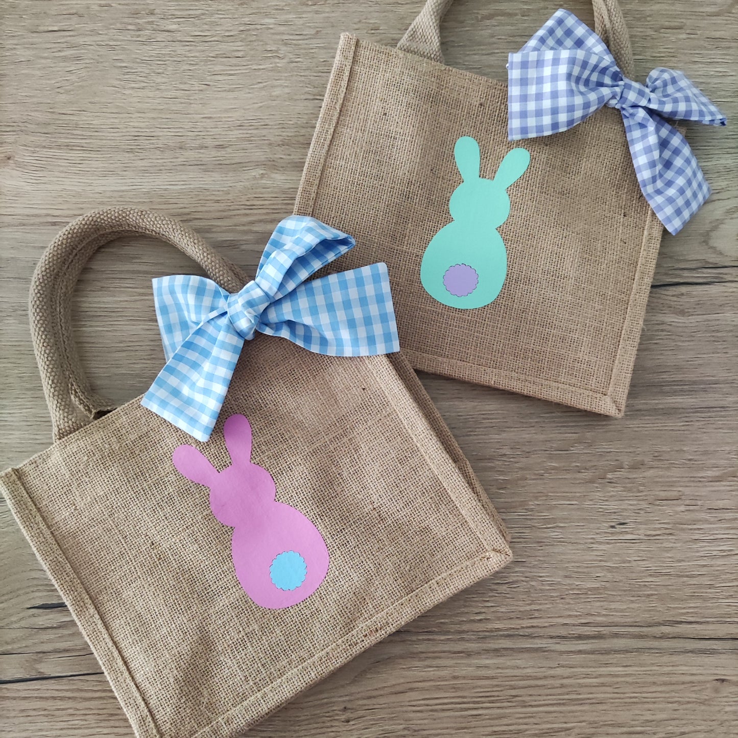 Borsa in juta con coniglietto