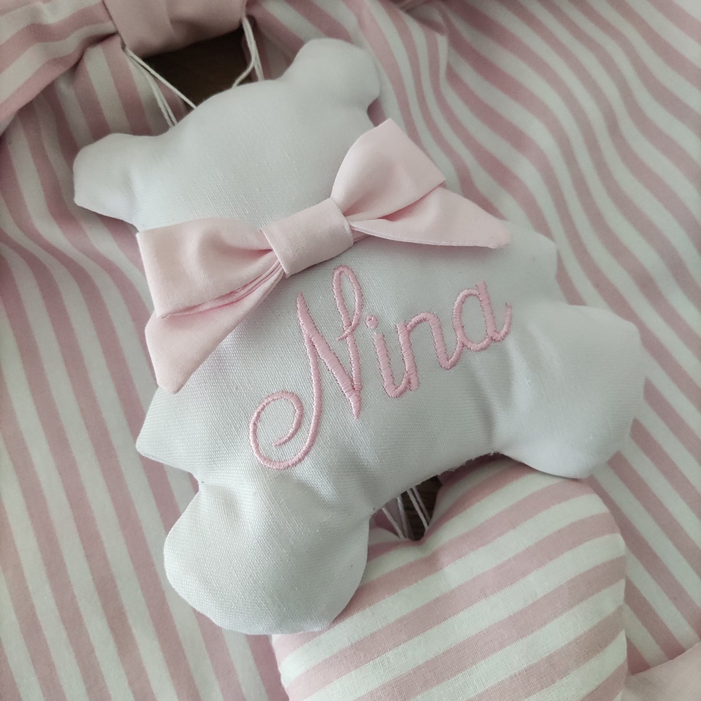 Fiocco nascita a righe - Soggetto personalizzabile