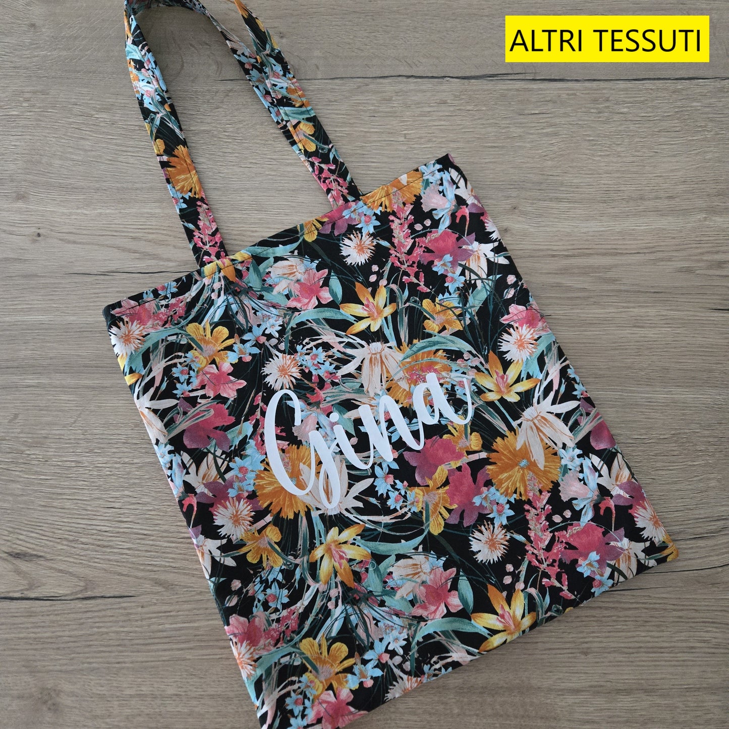 Borsa shopper con nome varie fantasie