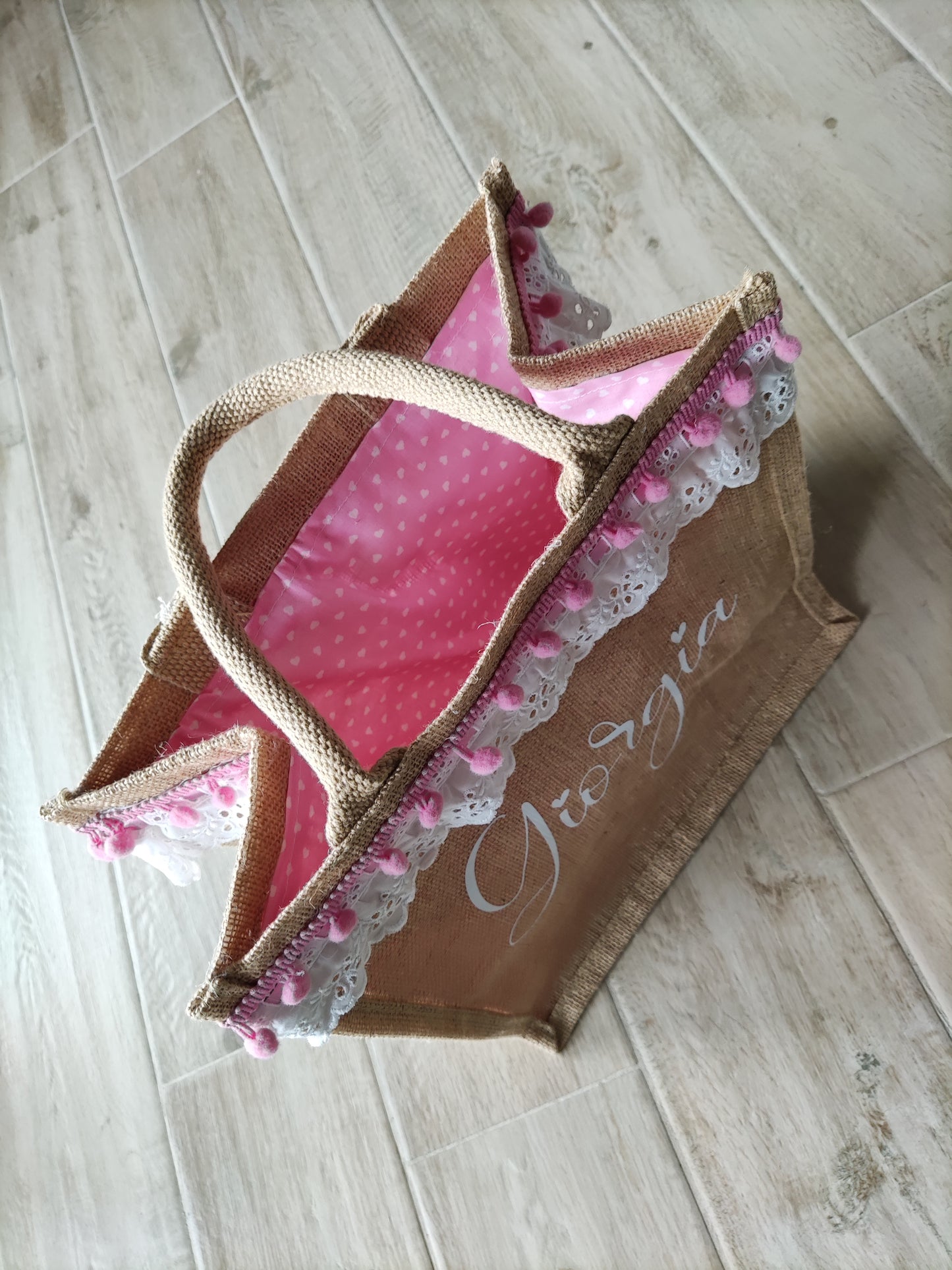 Borsa Juta misura piccola PERSONALIZZABILE