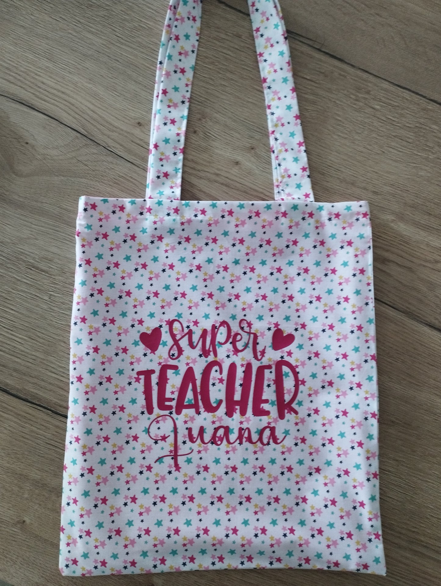 Shopper fantasie varie con scritta personalizzata