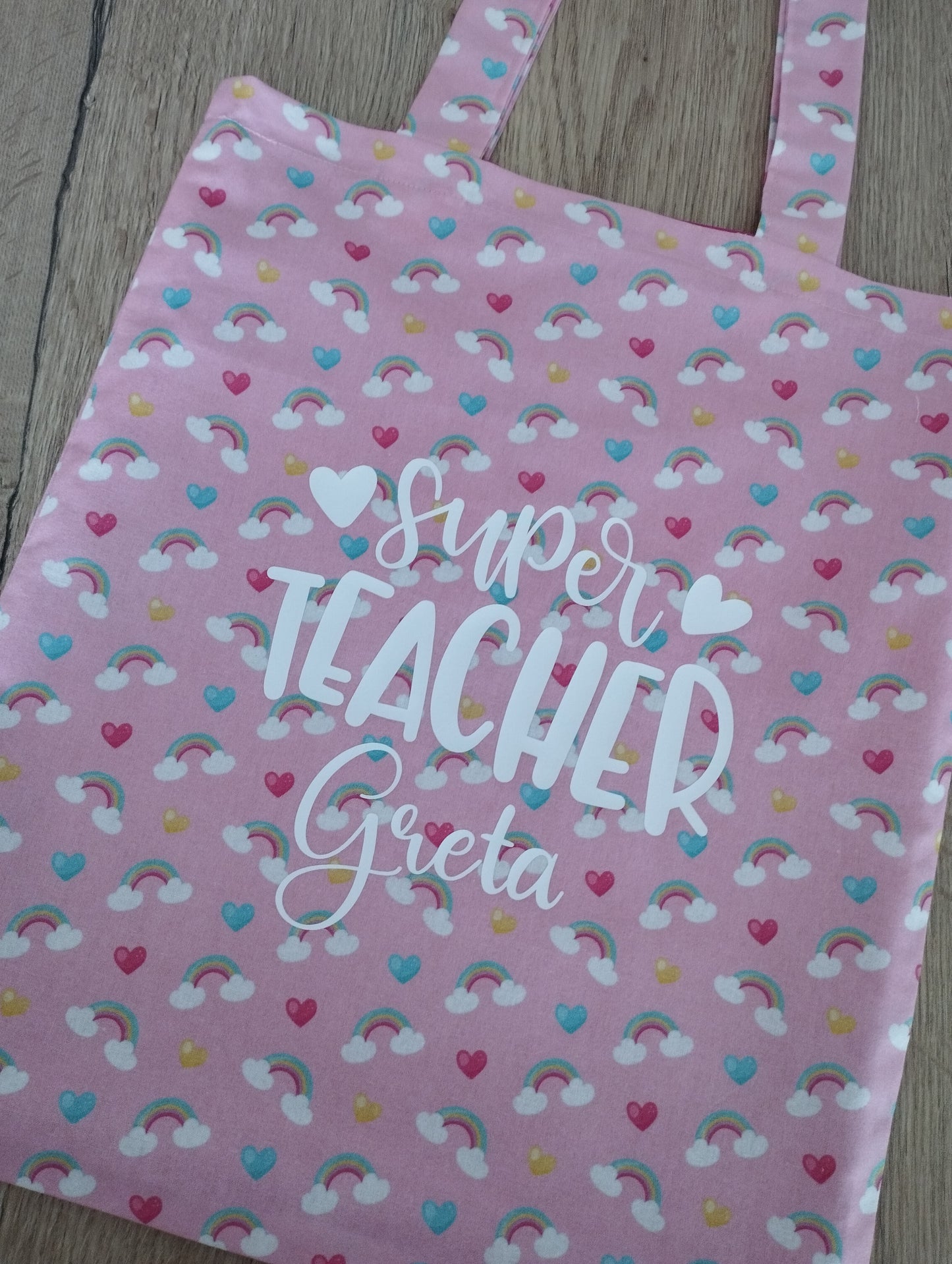 Shopper fantasie varie con scritta personalizzata