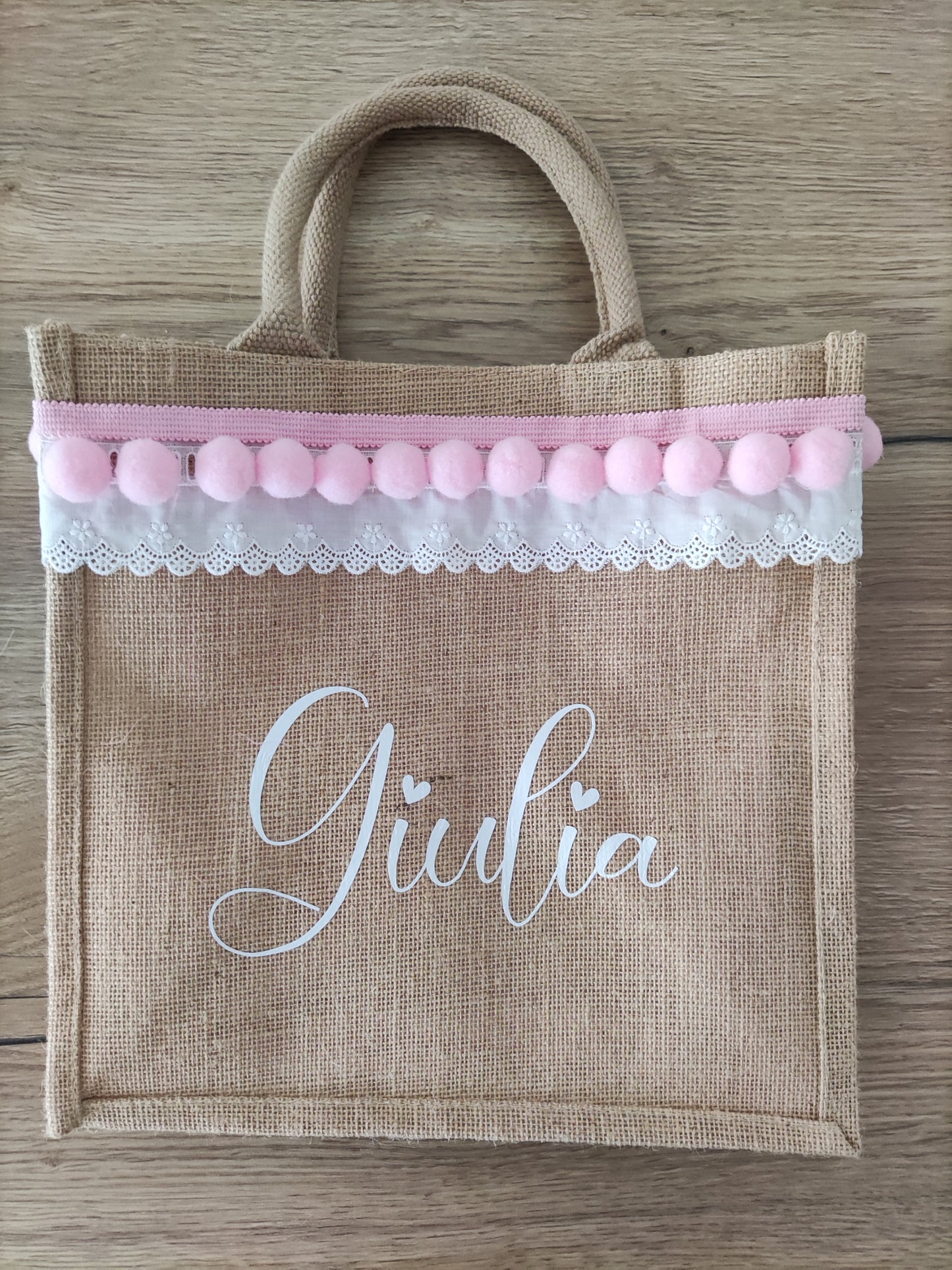 Borsa Juta misura piccola PERSONALIZZABILE