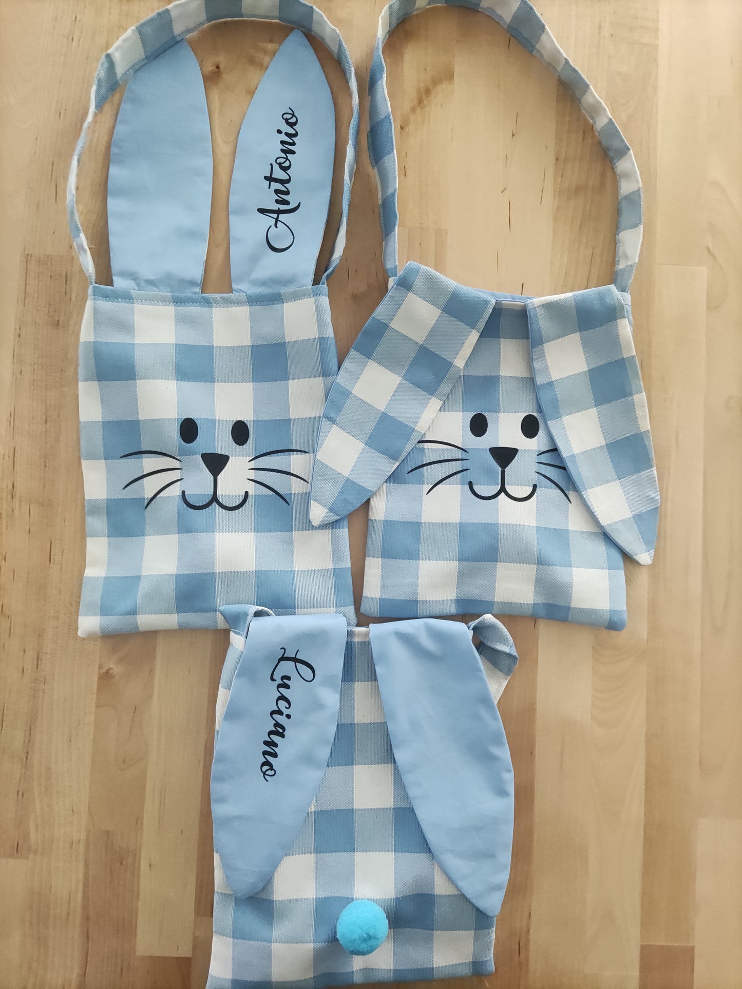 Borsette coniglio con pon pon