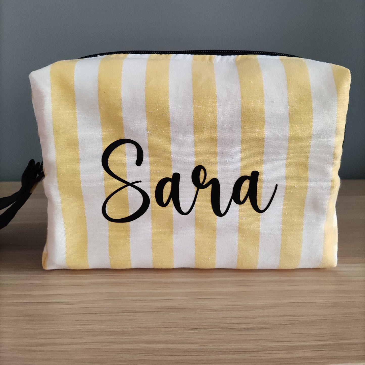 Pochette a righe con nome