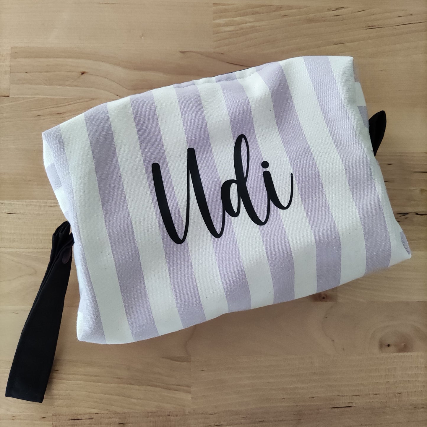 Pochette a righe con nome