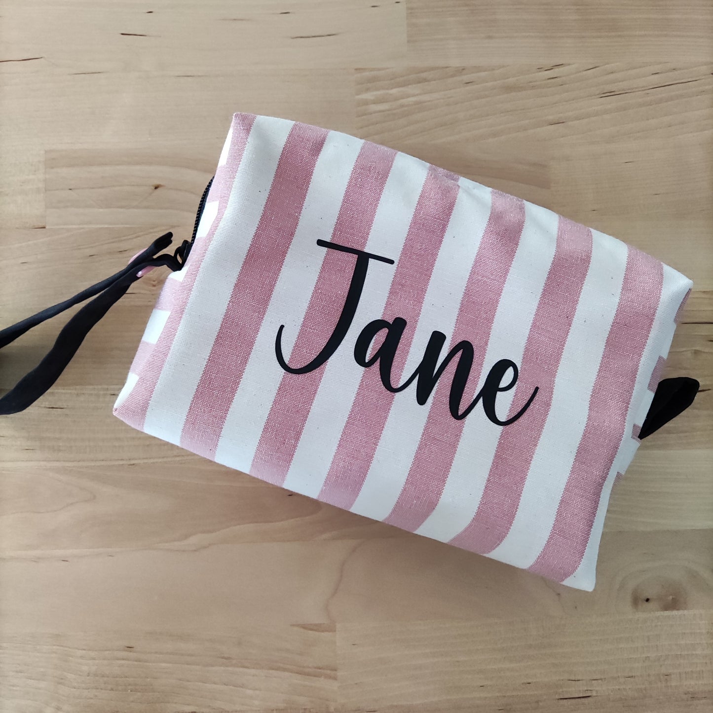 Pochette a righe con nome