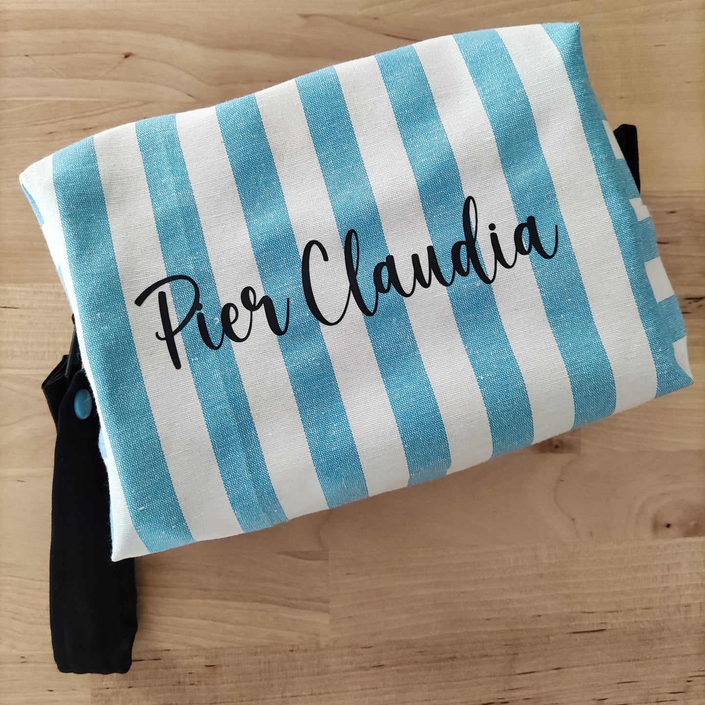 Pochette a righe con nome