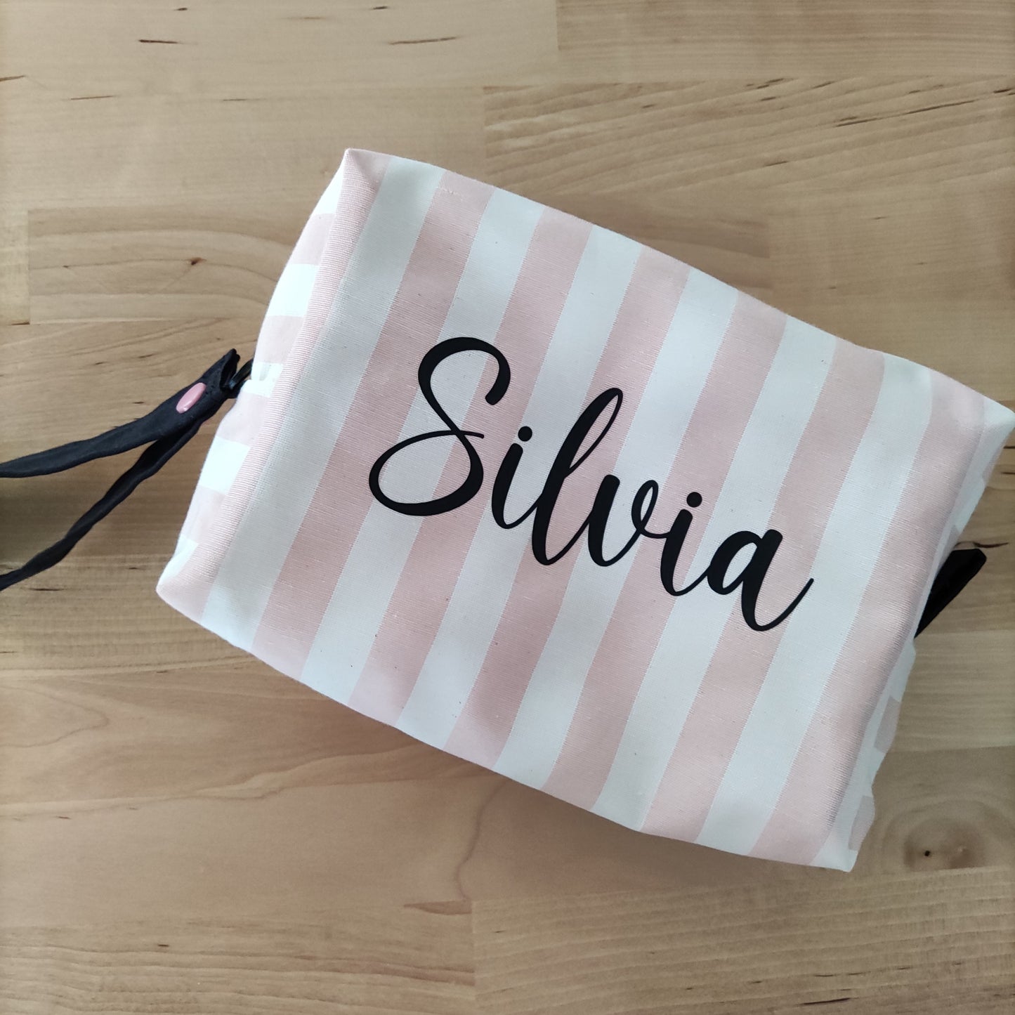 Pochette a righe con nome