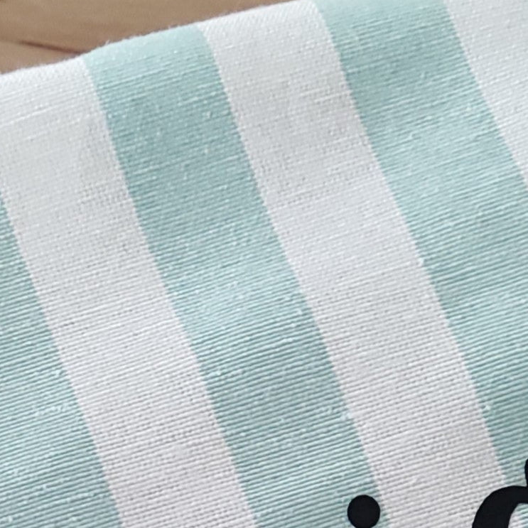 Pochette a righe con disegno personalizzato e nome