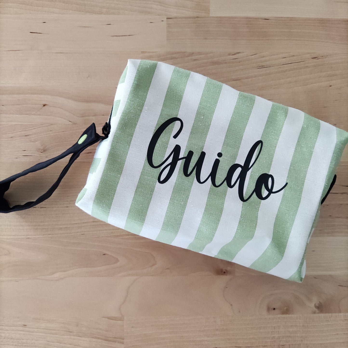 Pochette a righe con nome