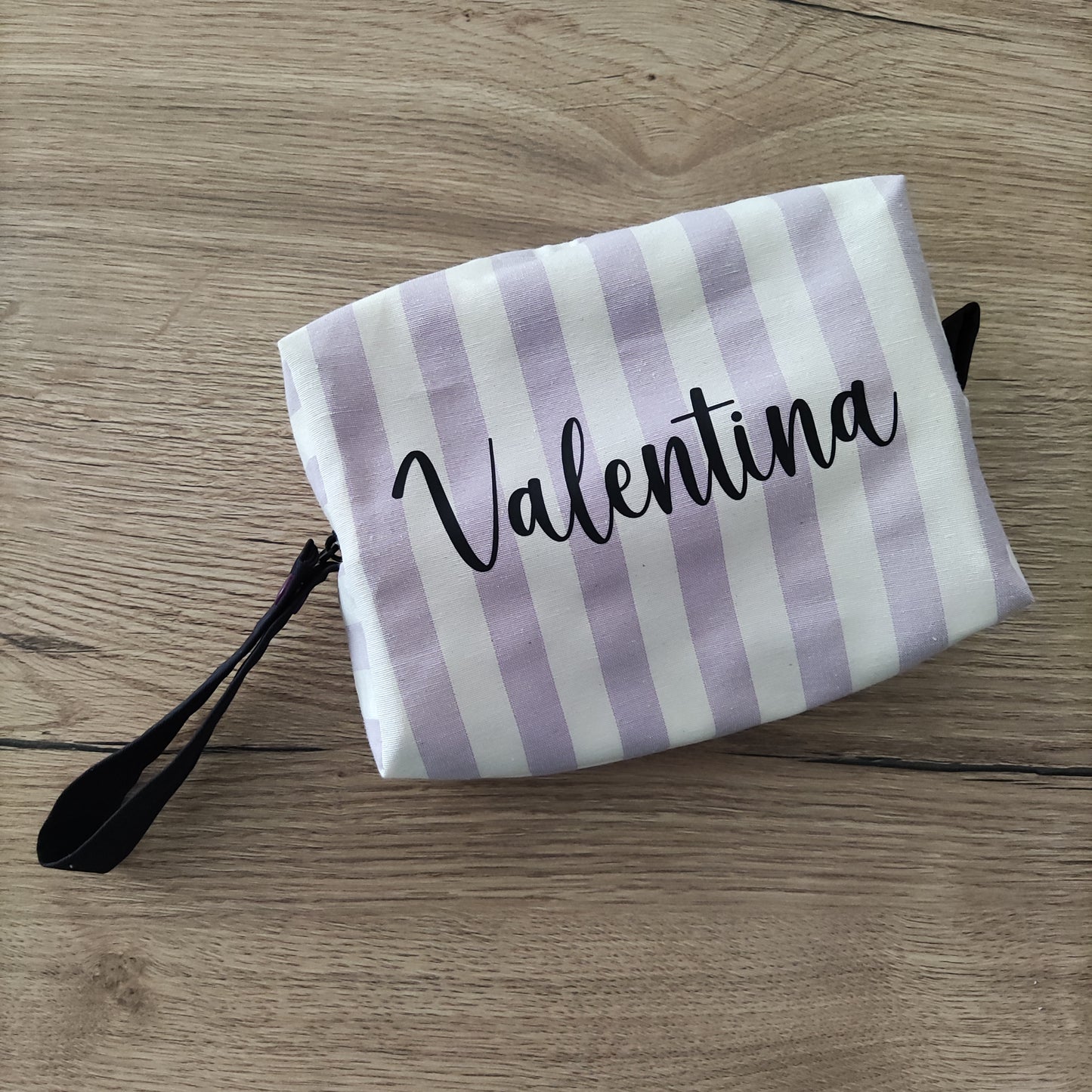 Pochette a righe con nome