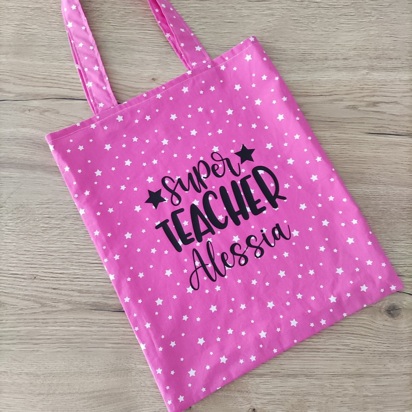 Shopper fantasia stelline con scritta personalizzata
