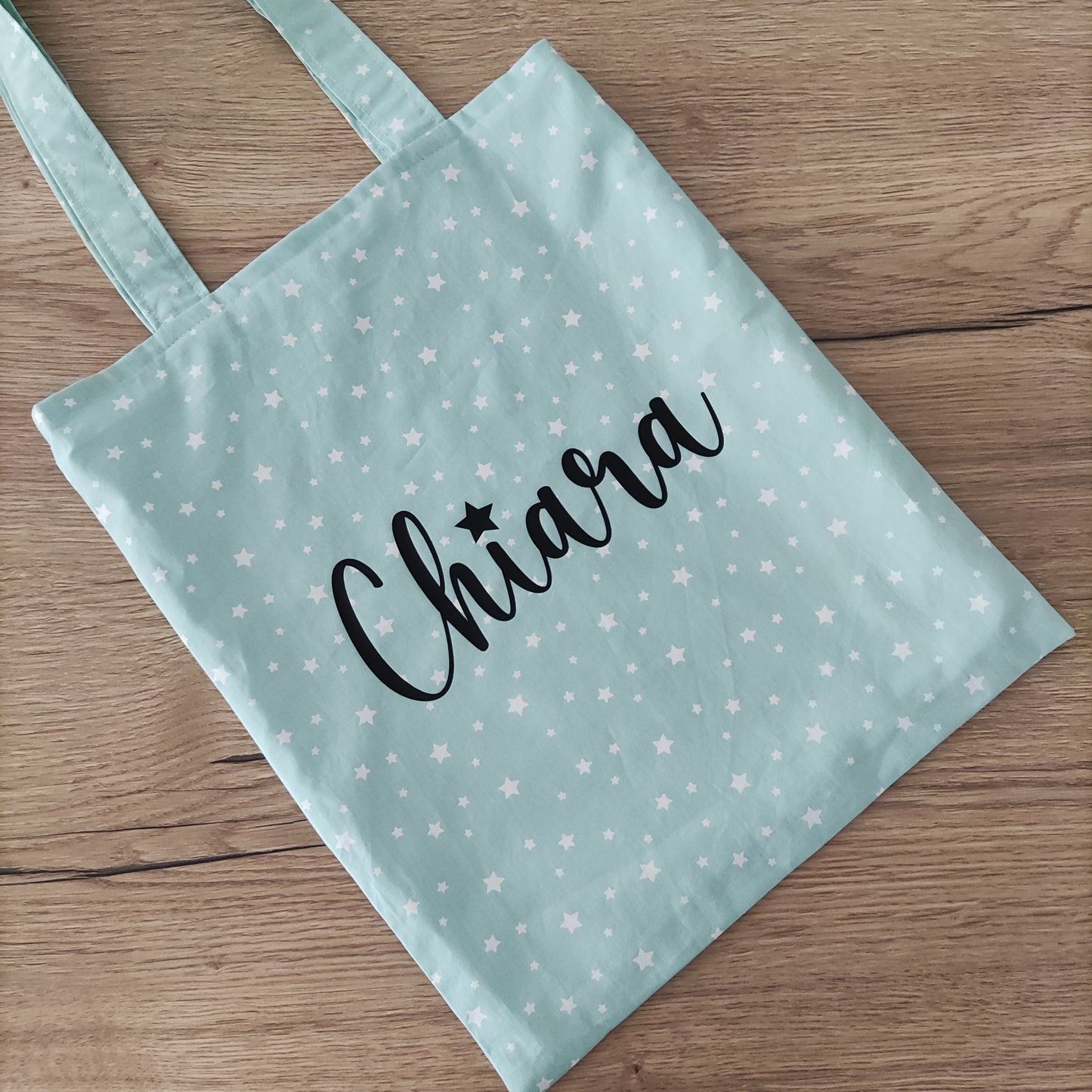 Shopper fantasia stelline con scritta personalizzata
