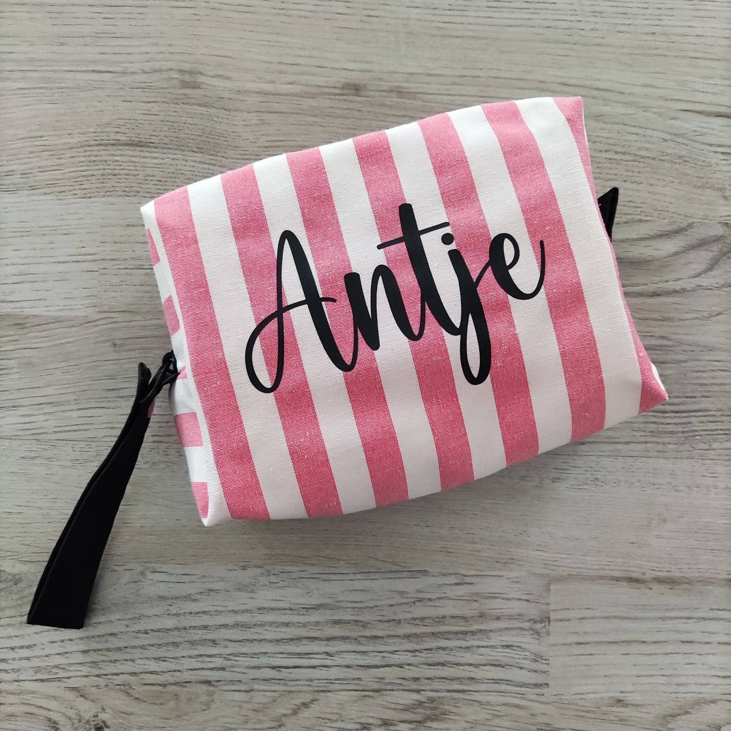 Pochette a righe con nome