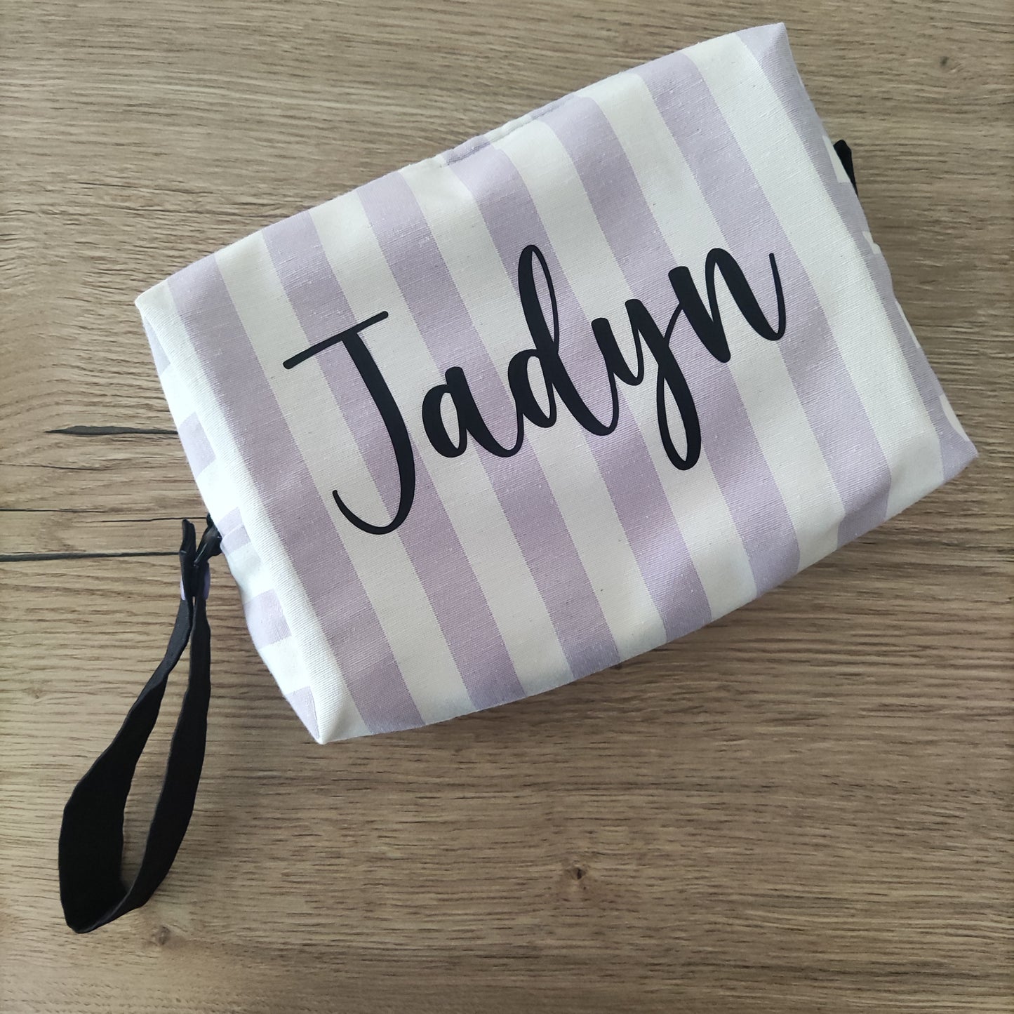 Pochette a righe con nome