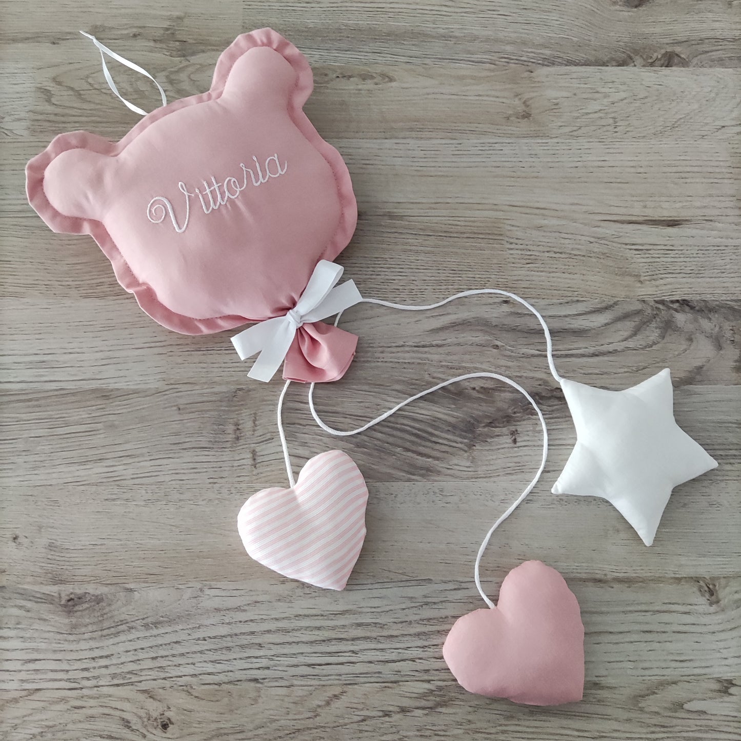 Palloncino nascita con pendagli a forma di ORSETTO