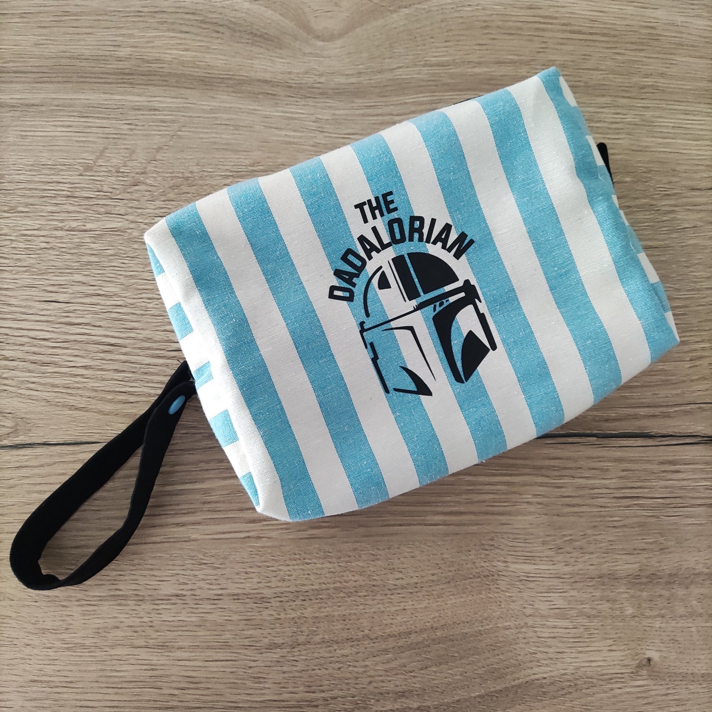Pochette a righe con disegno personalizzato e nome