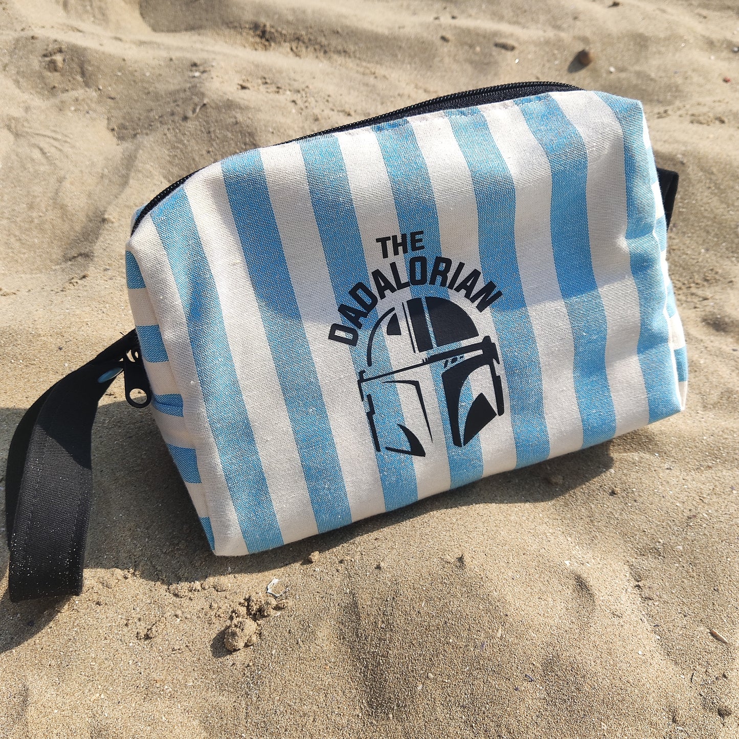 Pochette a righe con disegno personalizzato e nome