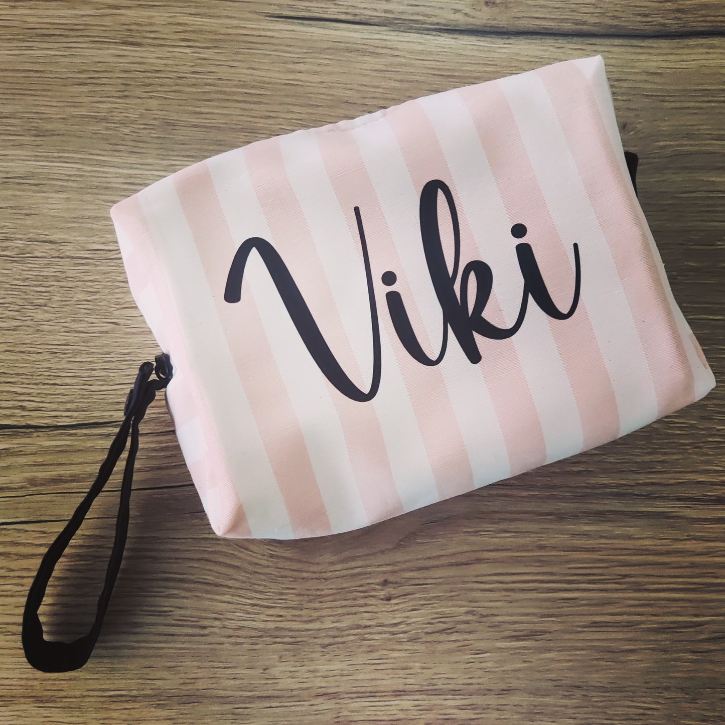 Pochette a righe con nome