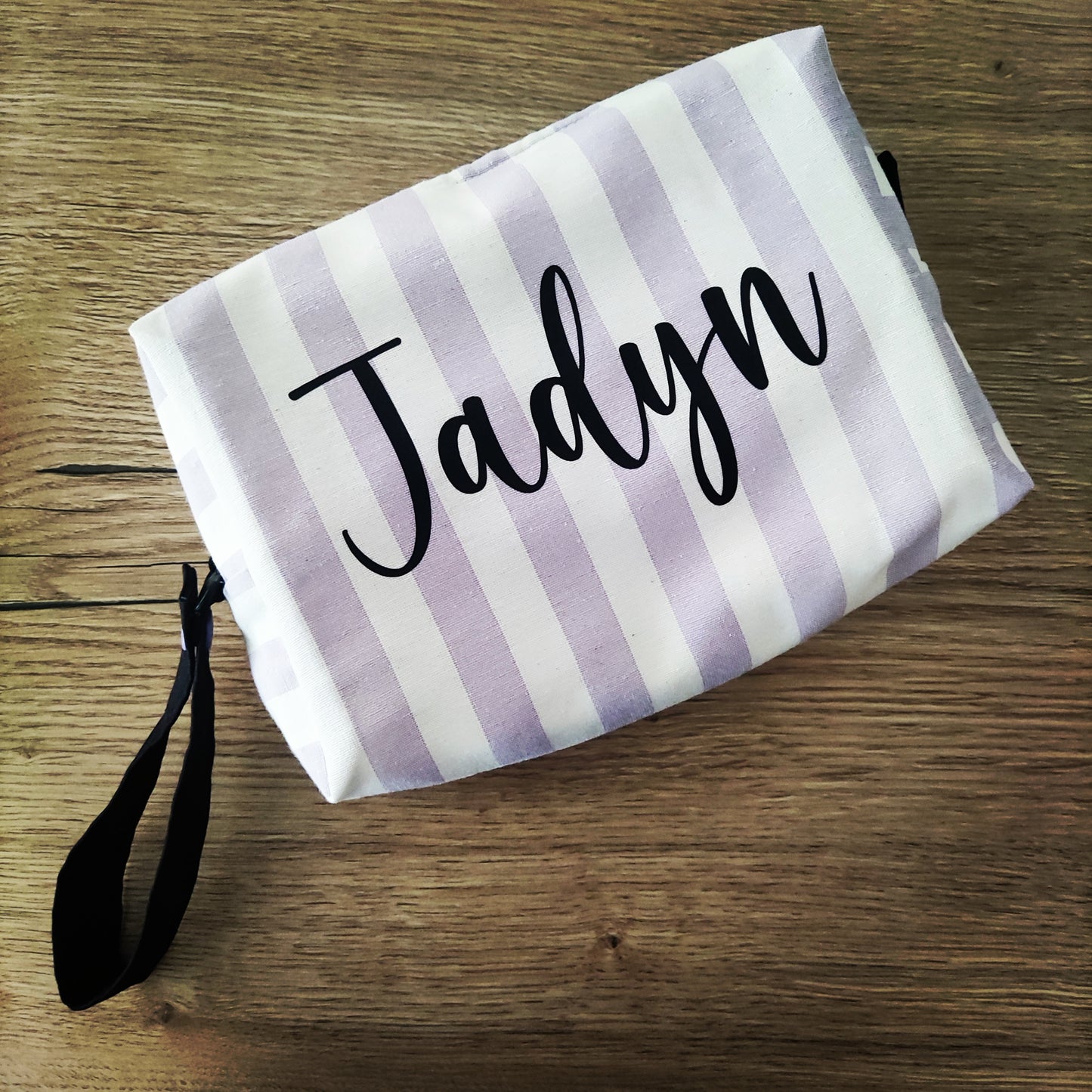 Pochette a righe con nome