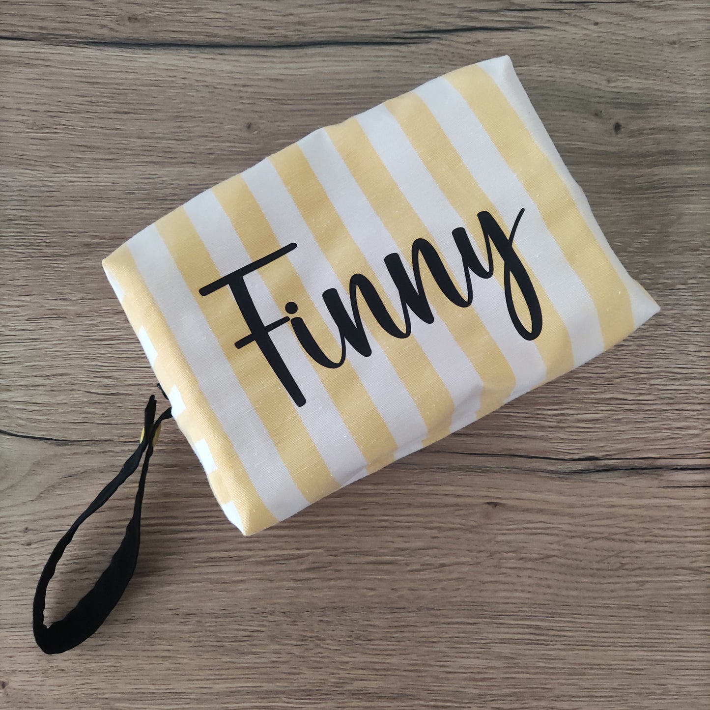 Pochette a righe con nome