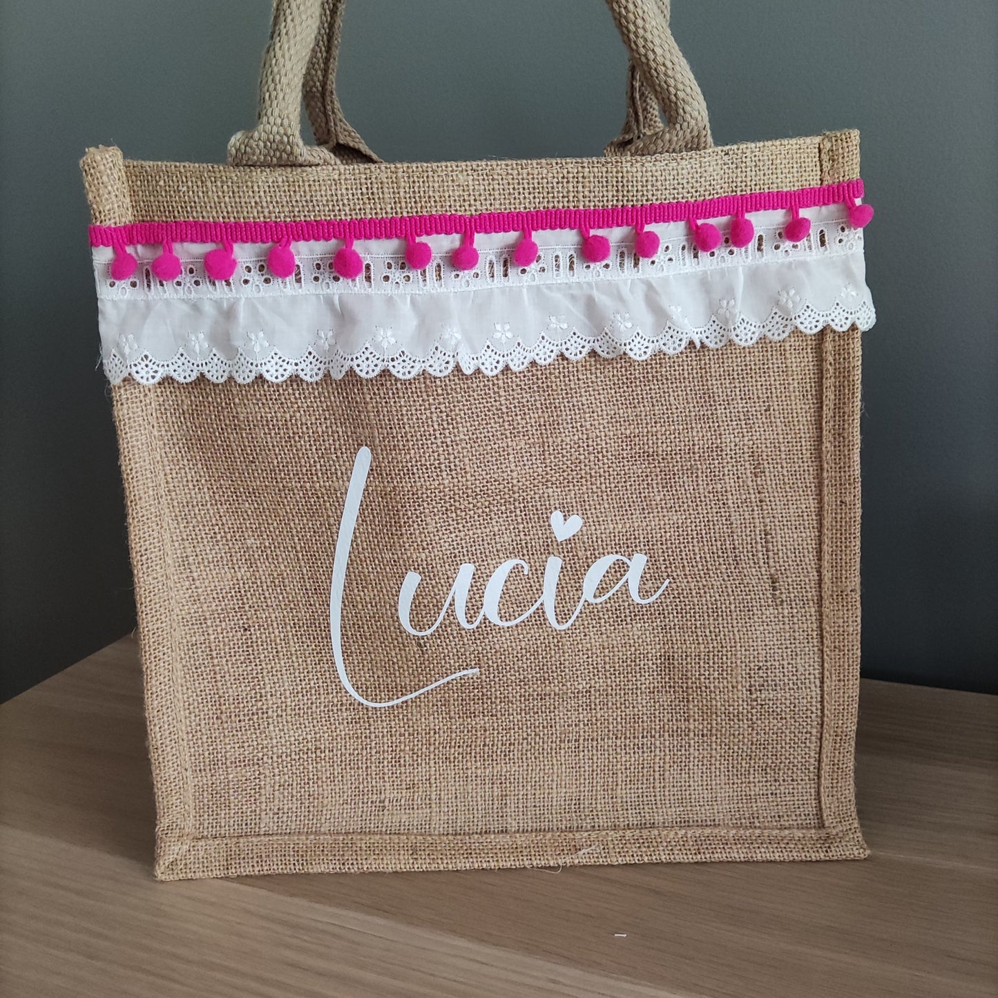 Borsa Juta misura piccola PERSONALIZZABILE