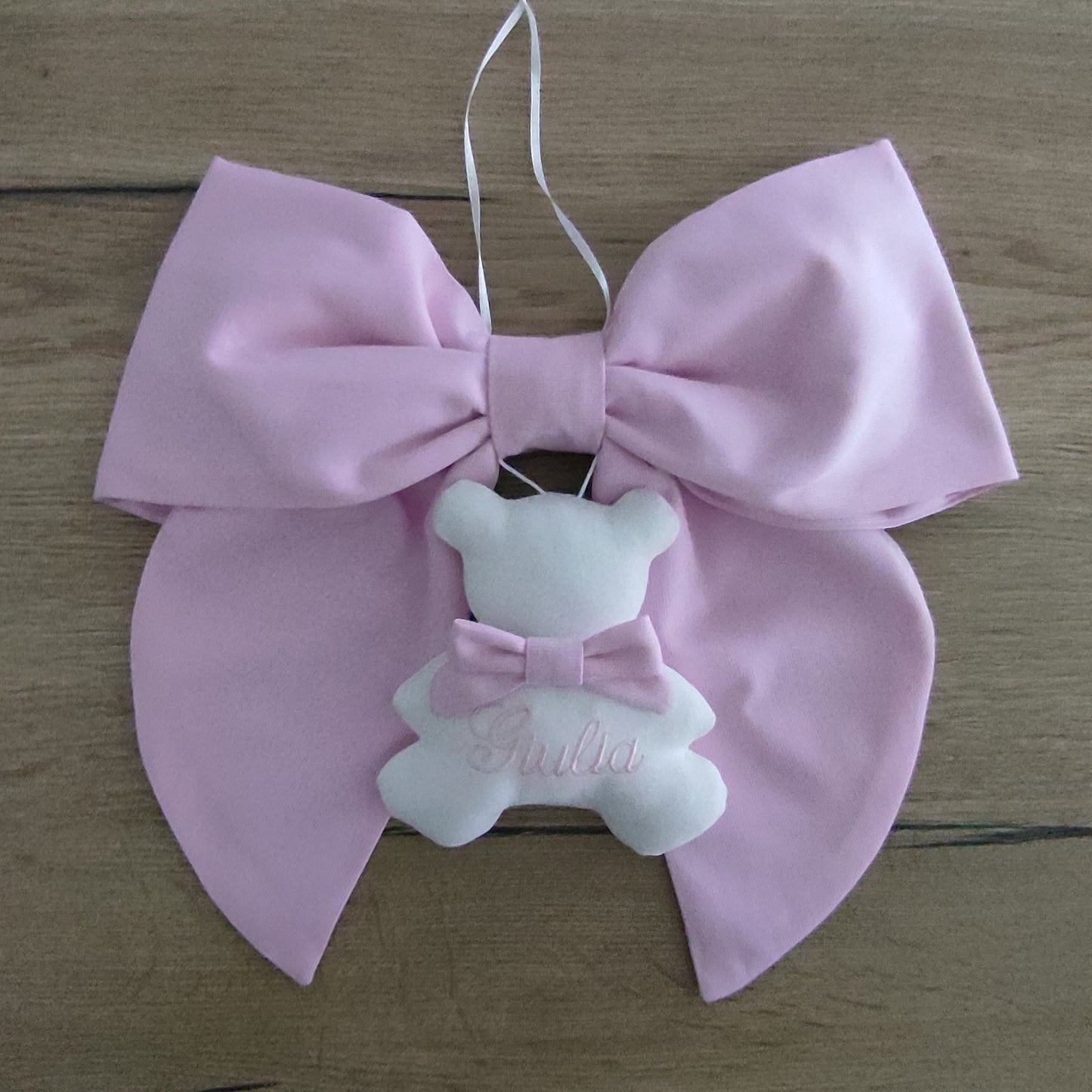 Fiocco nascita essential ROSA CONFETTO