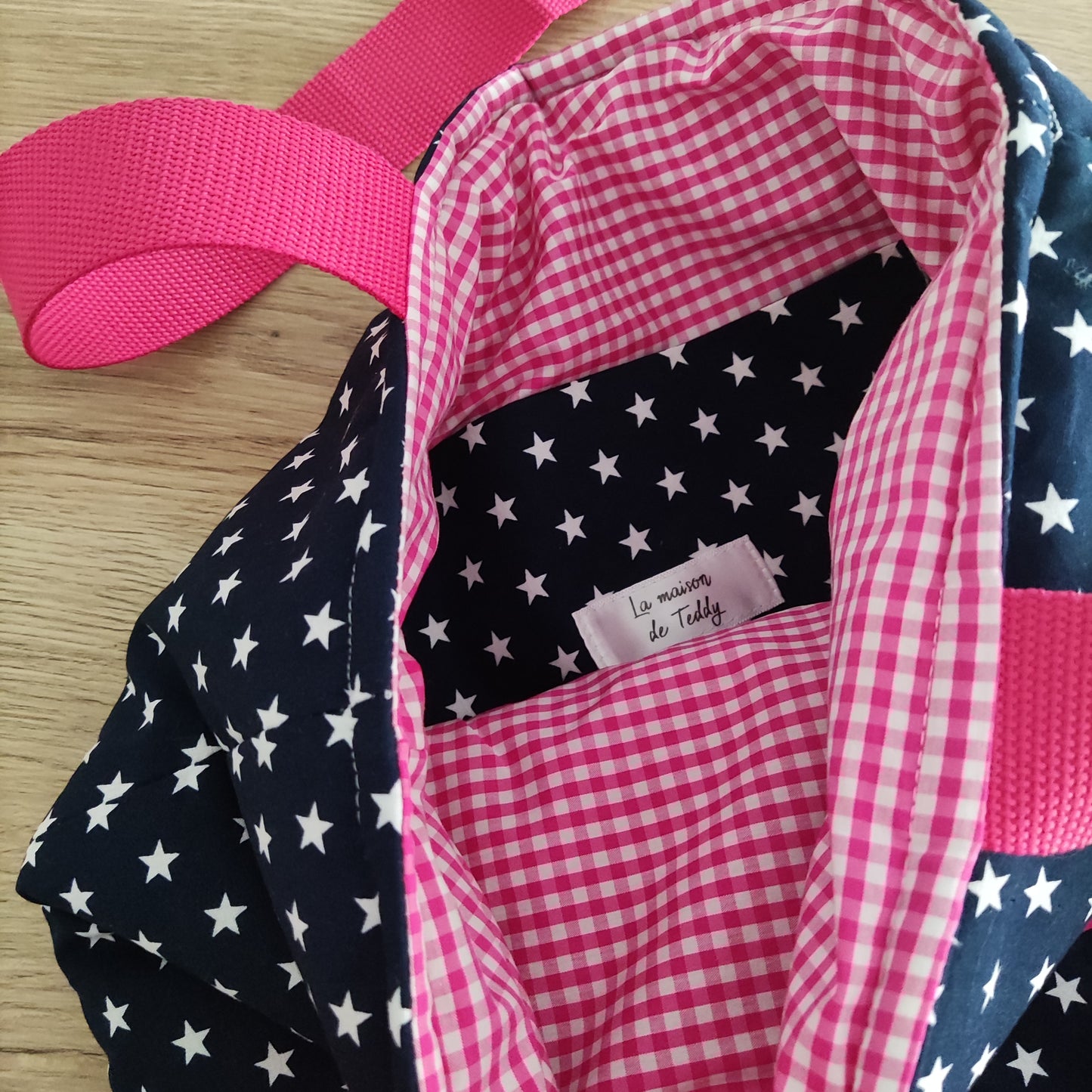 Borsa morbida imbottita fantasia stelle