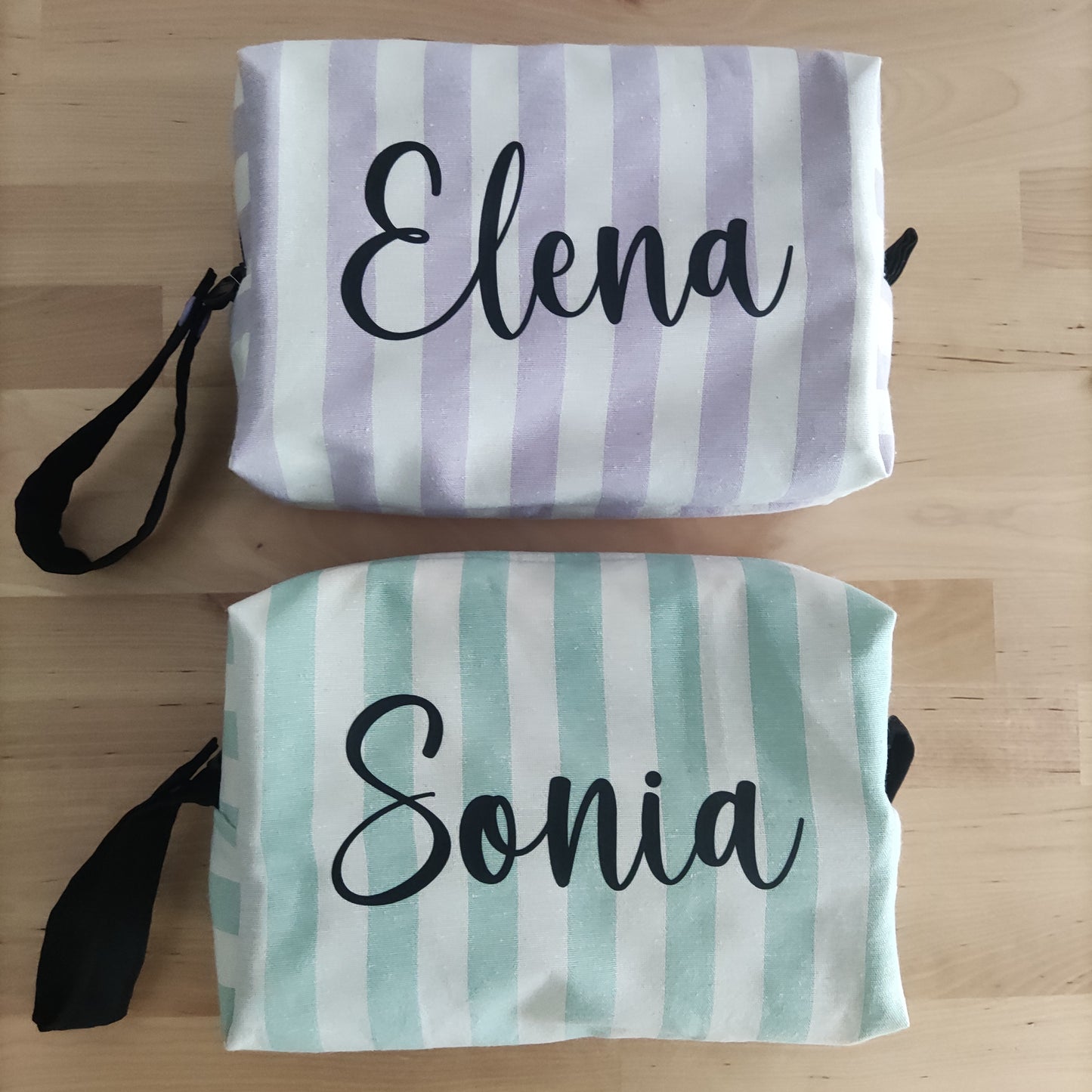 Pochette a righe con nome