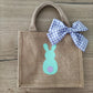 Borsa in juta con coniglietto