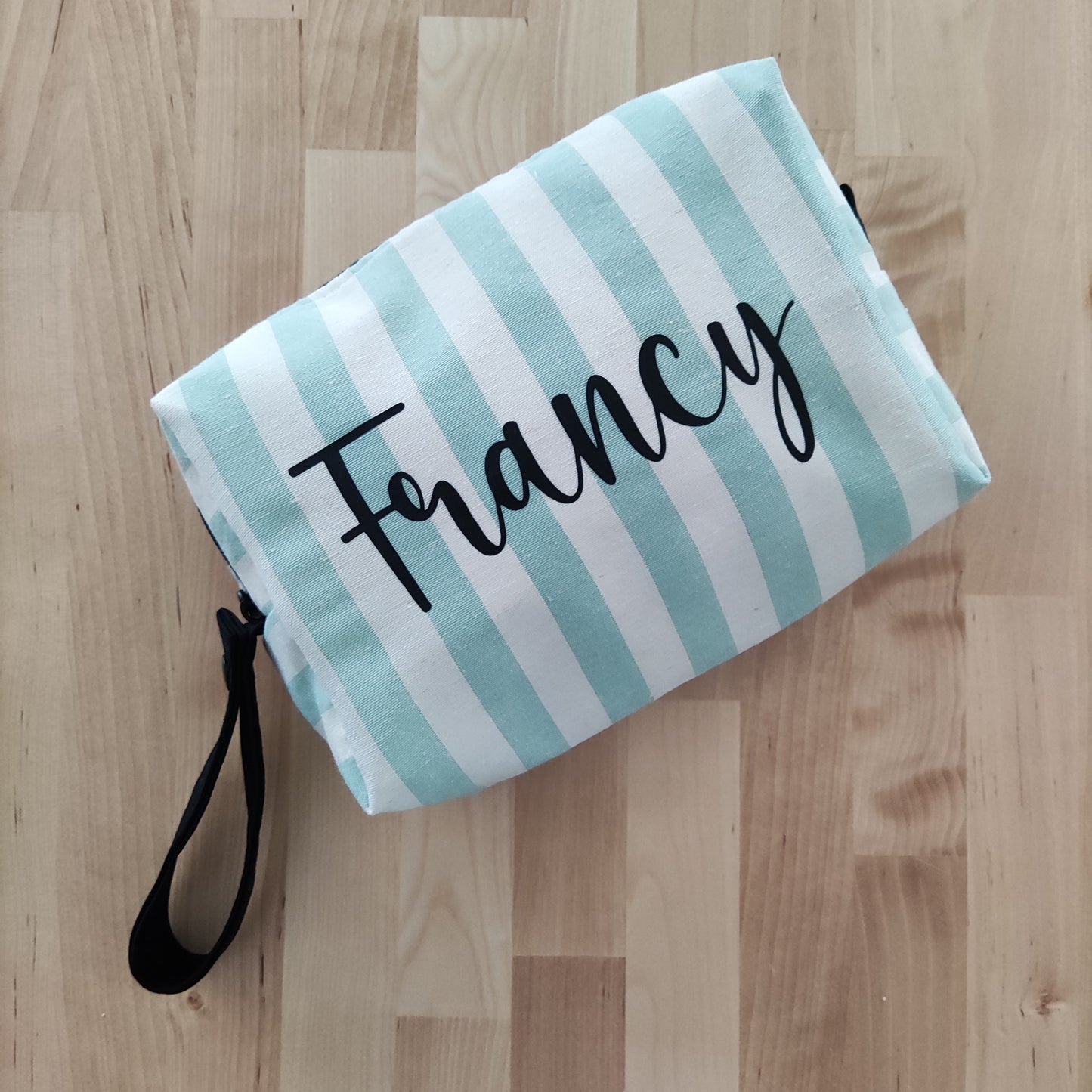 Pochette a righe con nome