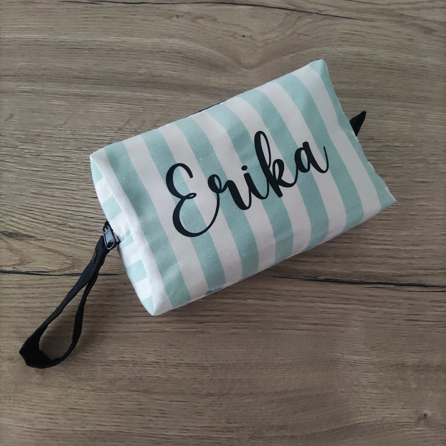 Pochette a righe con nome