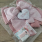 Fiocco nascita in cotone doppio rosa - Soggetto personalizzabile