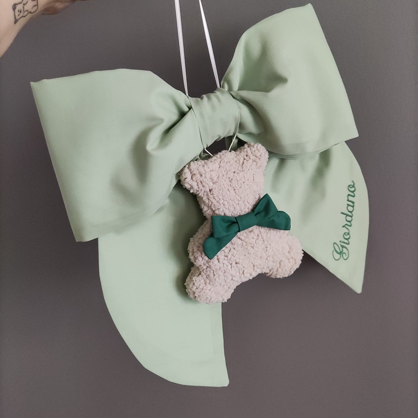 Fiocco nascita Essential con orsetto Teddy - Clinica