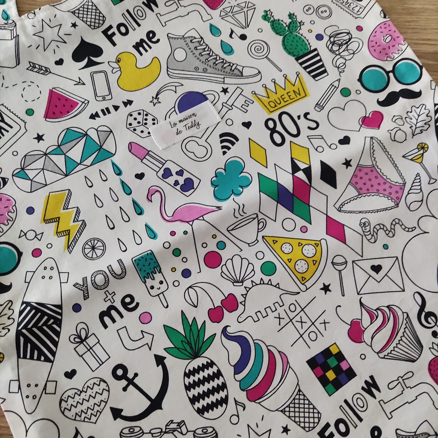 Borsa shopper con disegni