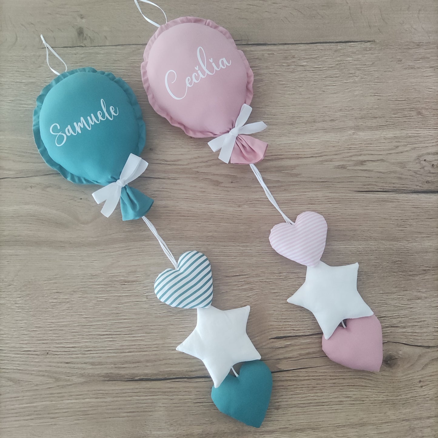 Palloncino nascita con pendagli