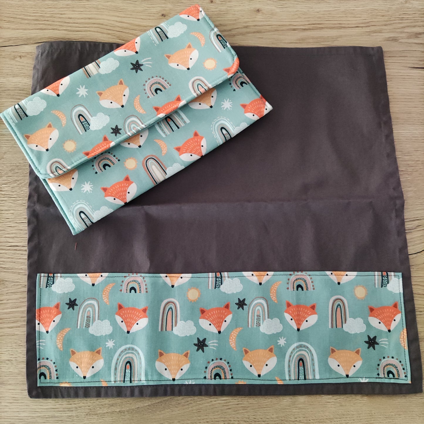 Porta tovagliolo asilo con tovagliolo - Volpine