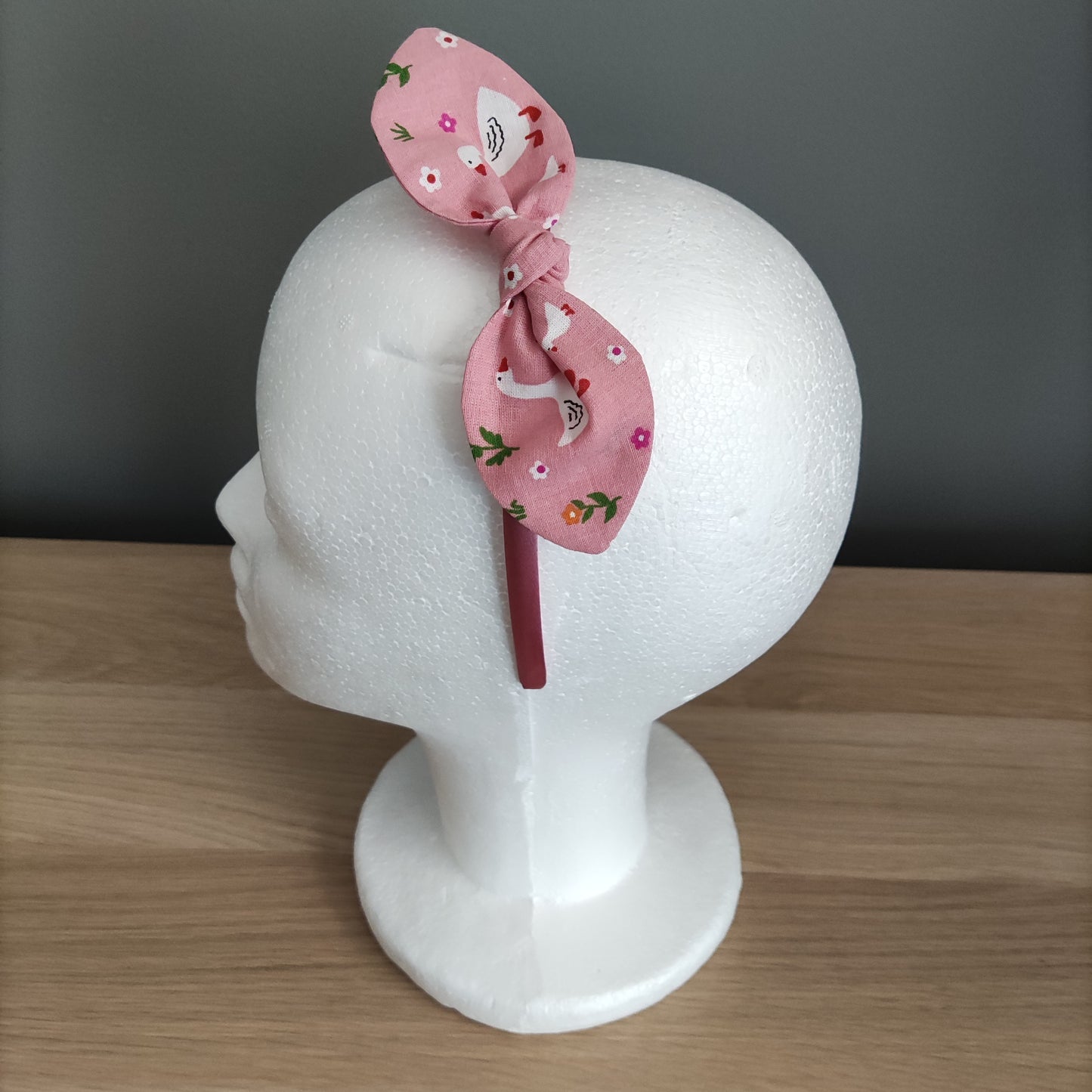 Cerchietto con fiocchetto fantasie primaverili