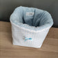 Cesta porta trucchi e prodotti con fiocchetto