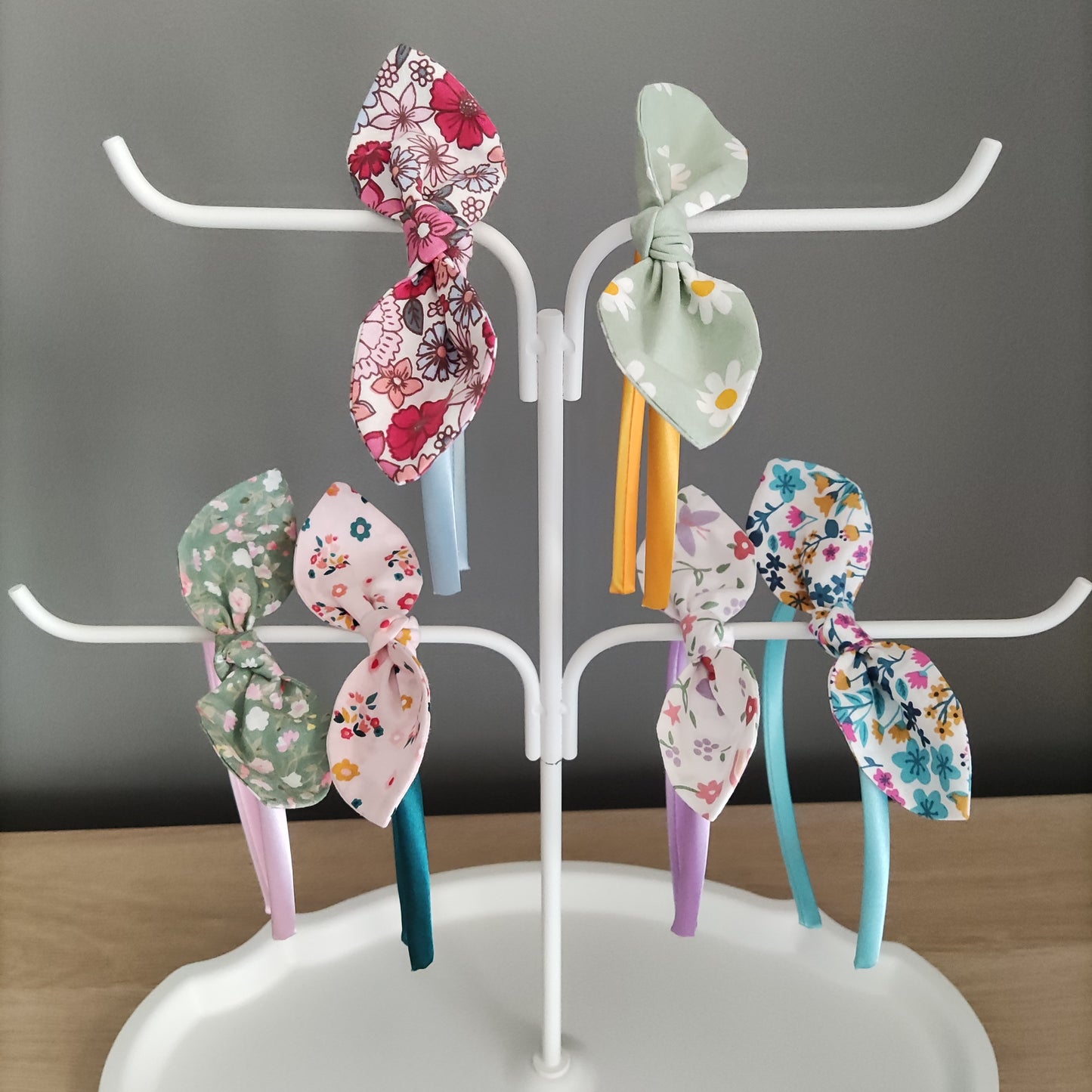 Cerchietto con fiocchetto fantasie primaverili