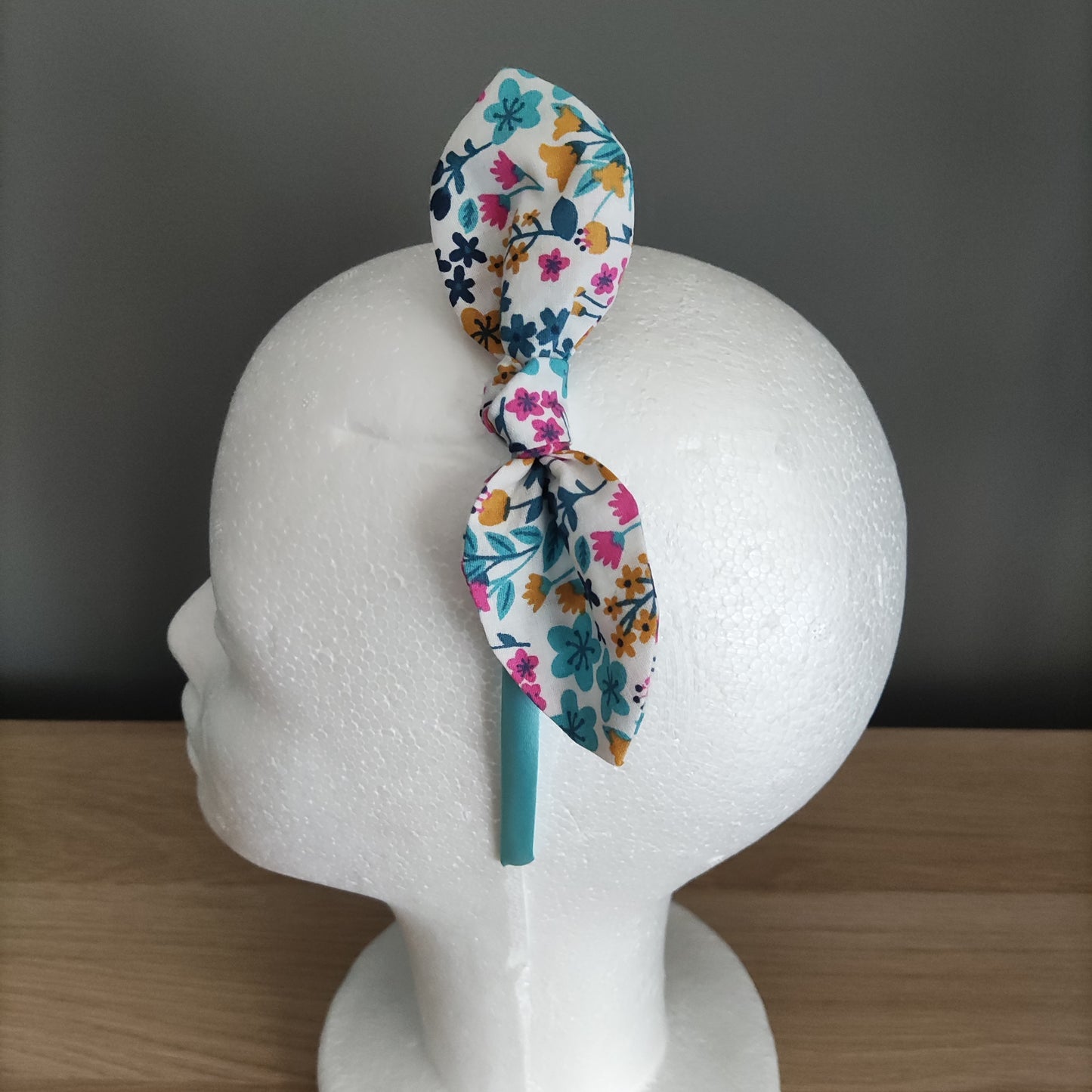 Cerchietto con fiocchetto fantasie primaverili