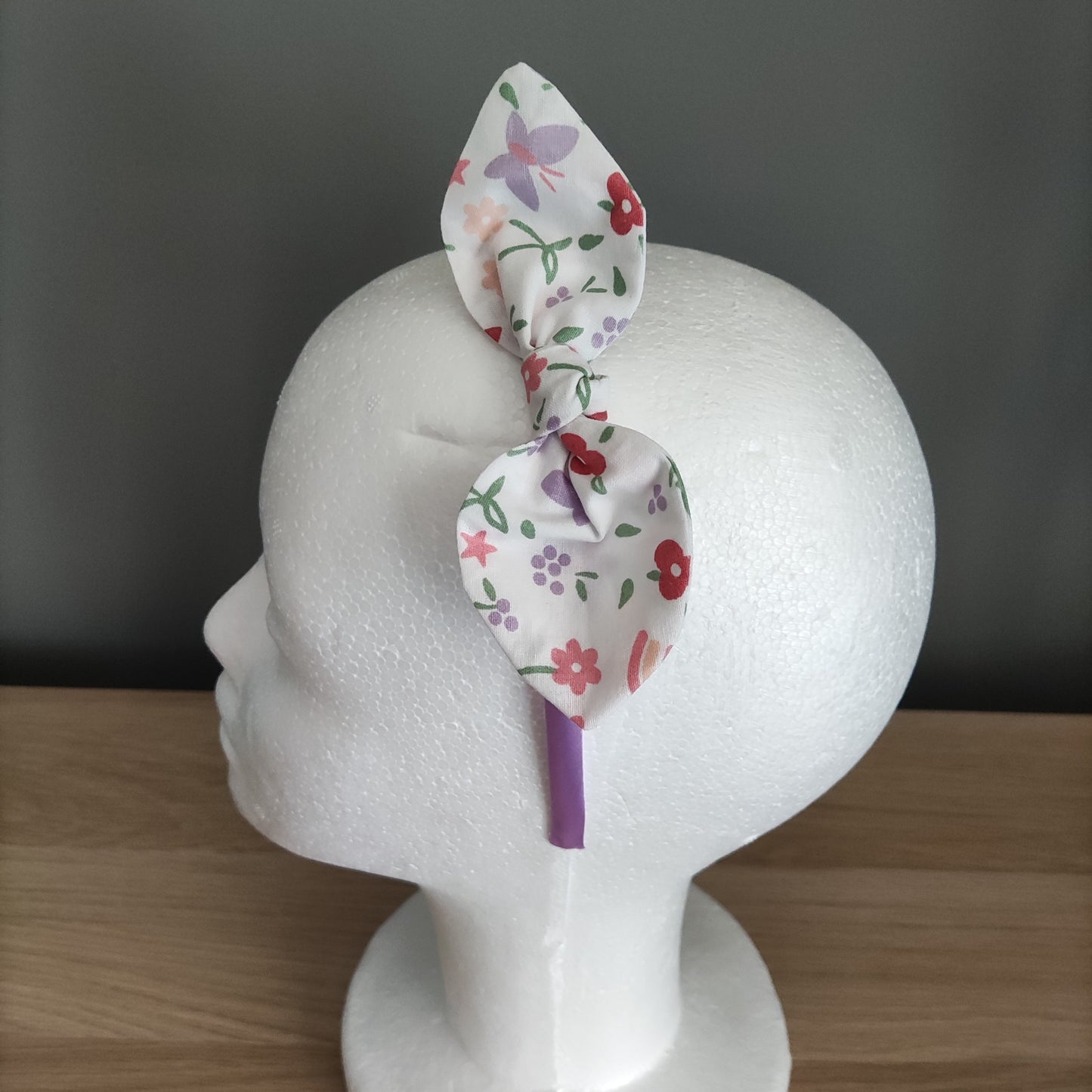 Cerchietto con fiocchetto fantasie primaverili