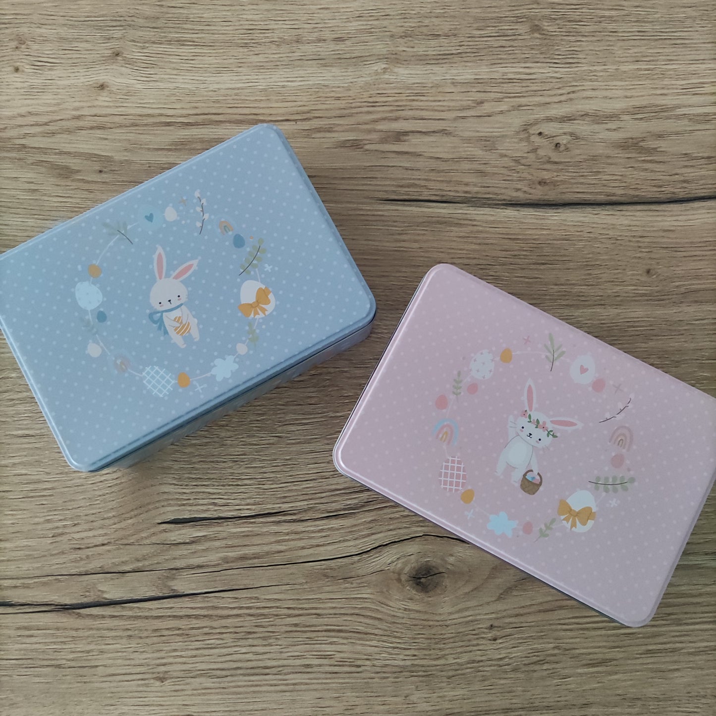 Doudou coniglietto con scatolina pasquale