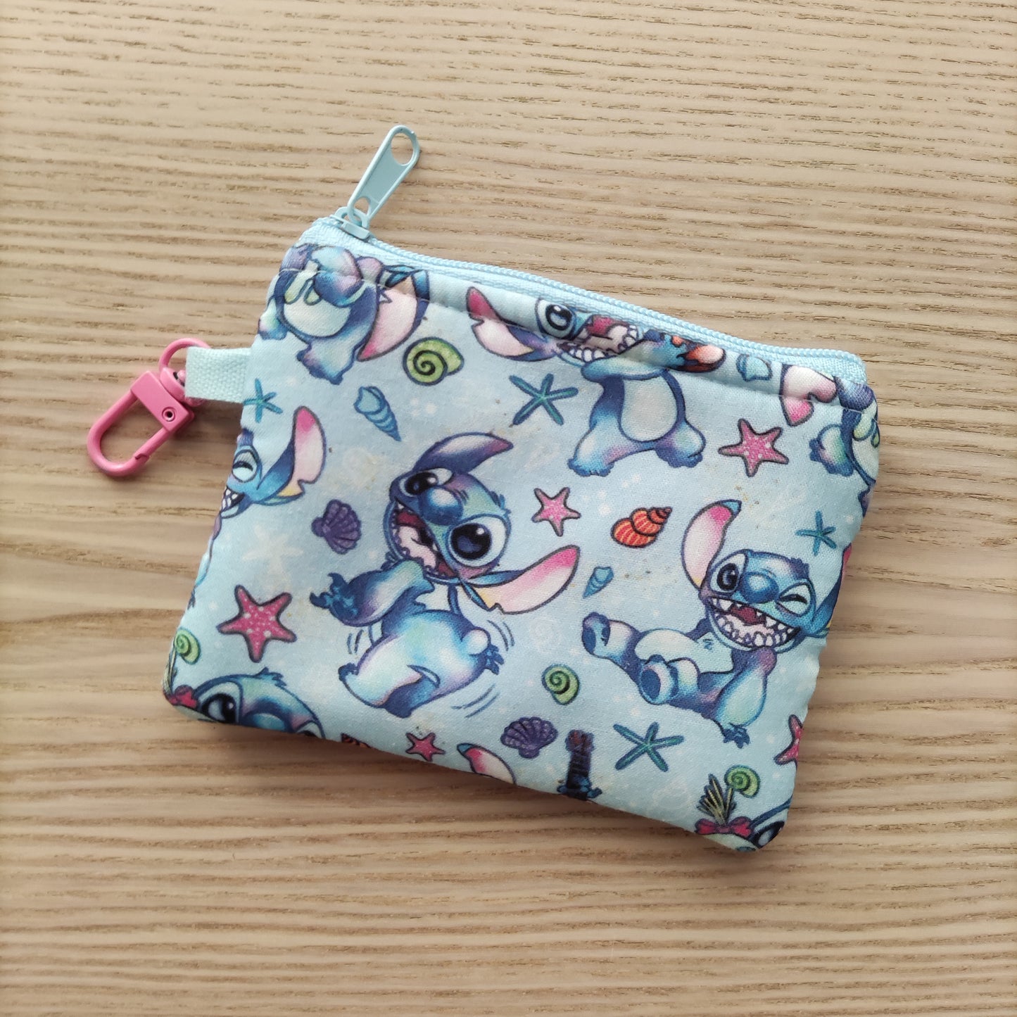 Mini Pochette Stitch azzurra