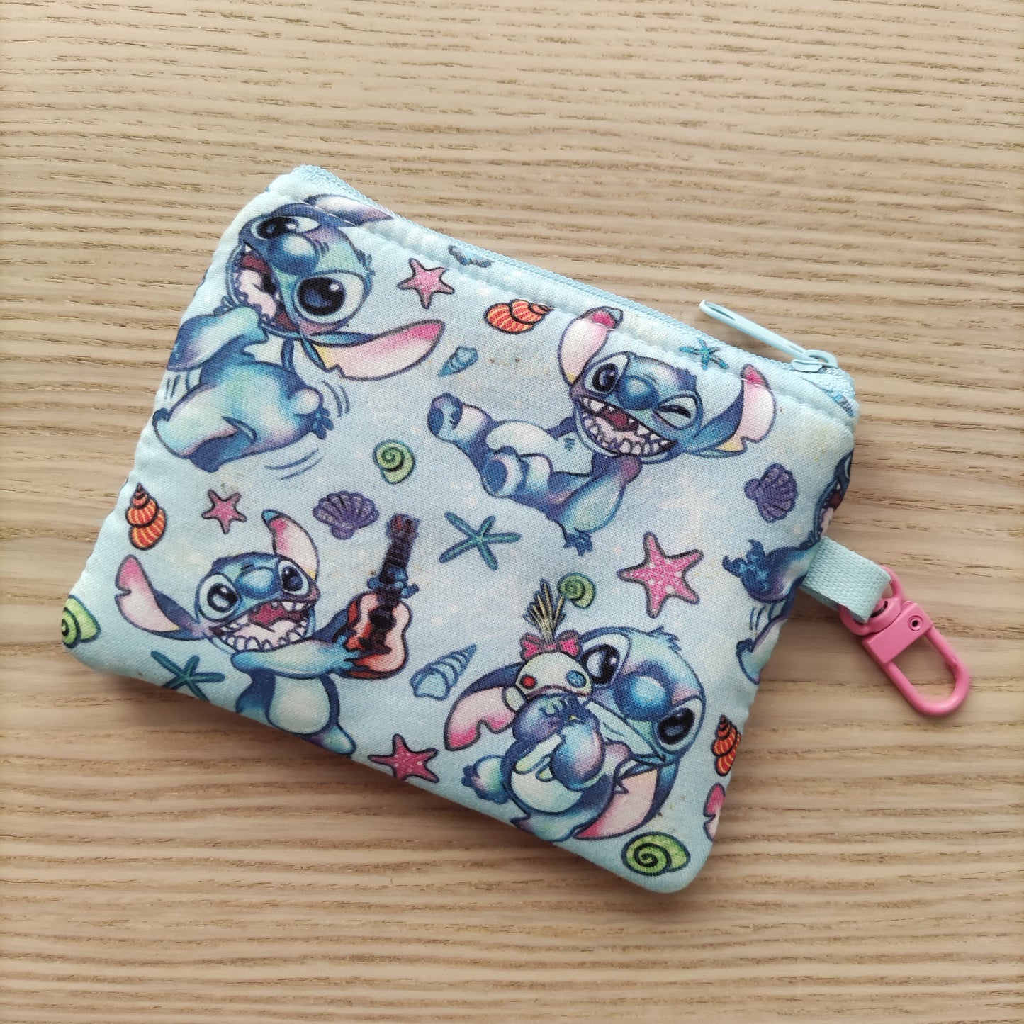 Mini Pochette Stitch azzurra