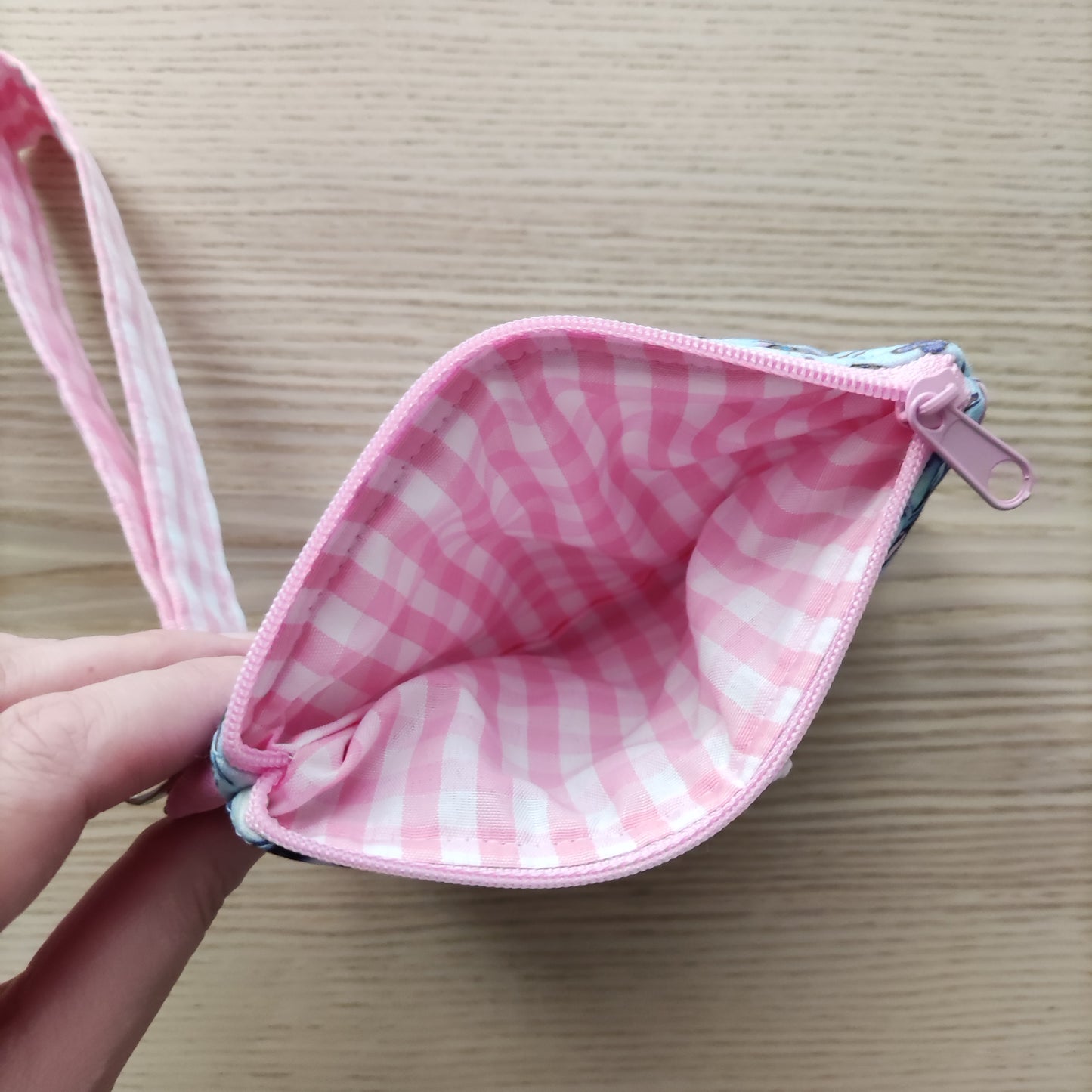 Pochette + portachiavi Stitch azzurro