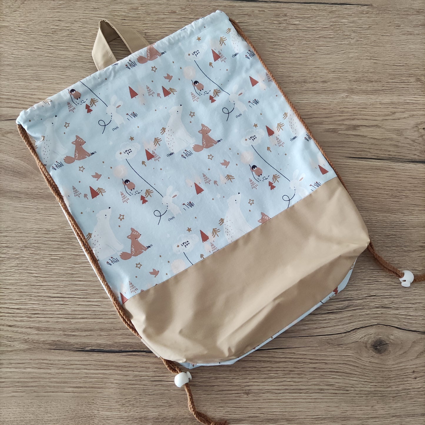 Zainetto sacca asilo Orsi, volpi e pinguini